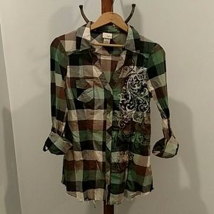 Plaid button up shirt